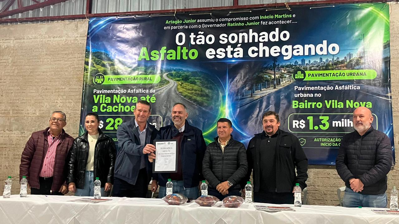 Artagão Júnior anuncia autorização para licitação de pavimentação rural de R$ 28 milhões em Inácio
