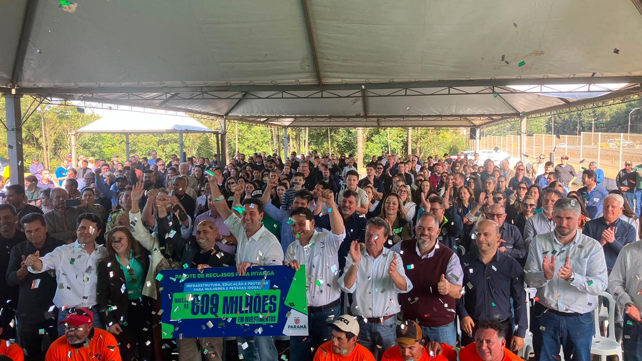 Artagão Júnior participa da entrega dos primeiros quilômetros duplicados da PRC-466 em Pitanga
