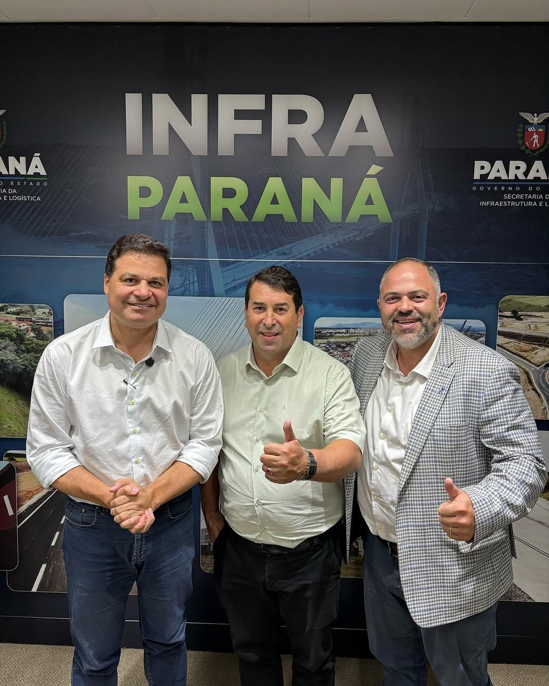 Artagão e prefeito Orli de Ivaí discutem asfaltamento da PR-487 com secretário Sandro Alex