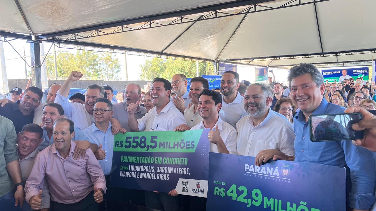Artagão Júnior participa da cerimônia de inauguração da duplicação da PR-846 do Vale do Ivaí