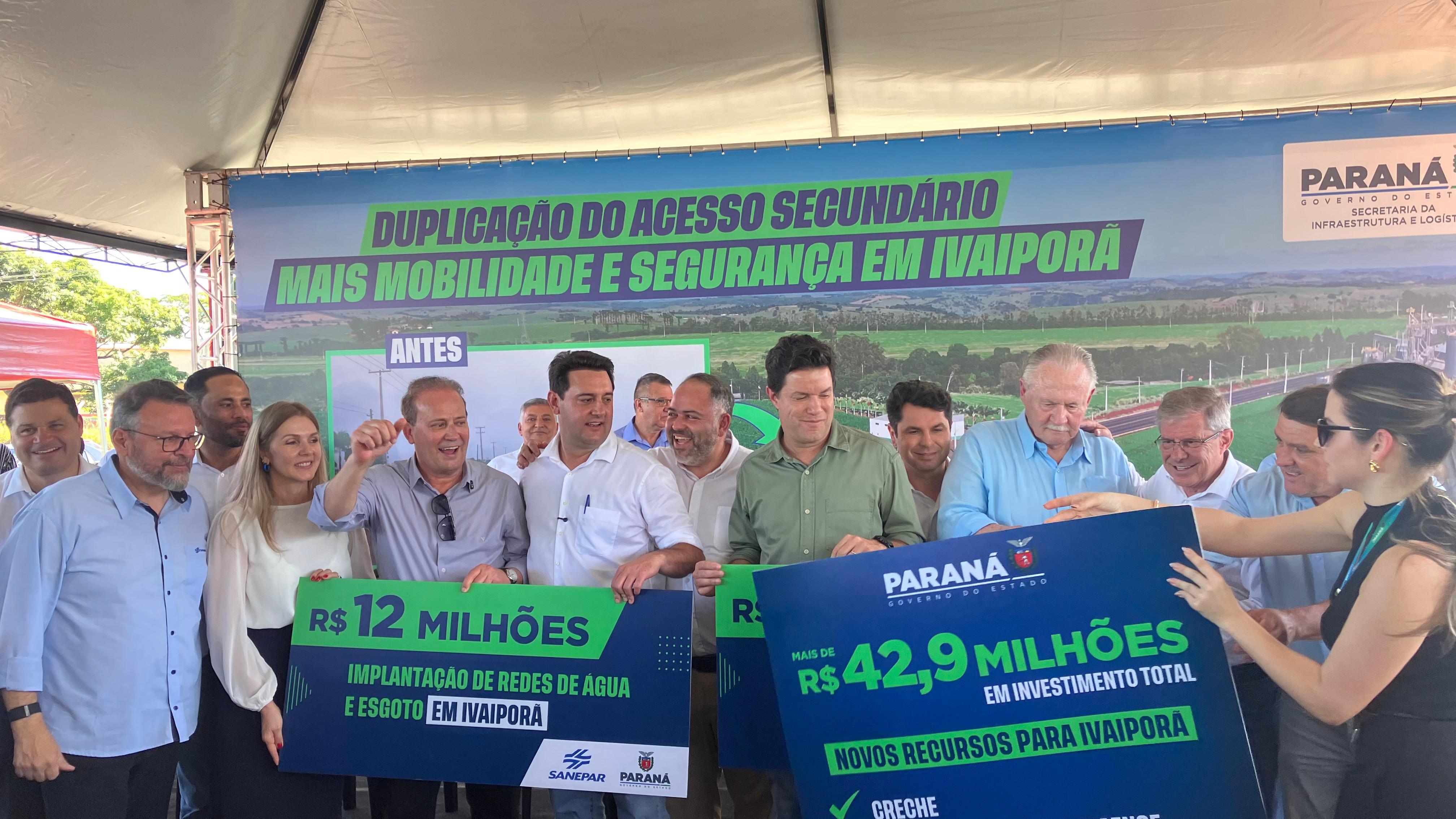 Artagão Júnior participa da cerimônia de inauguração da duplicação da PR-846 do Vale do Ivaí